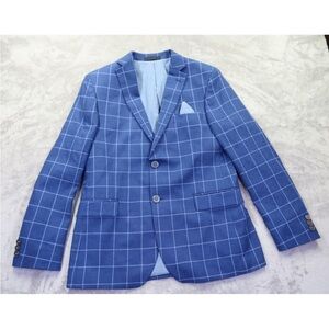 Lauren Ralph Lauren Polo Blue Checkered Blazer Dress Jacket Size 18R (Youth)